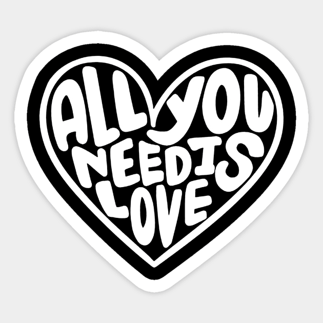 All You Need Is Love Sticker by vluesabanadesign